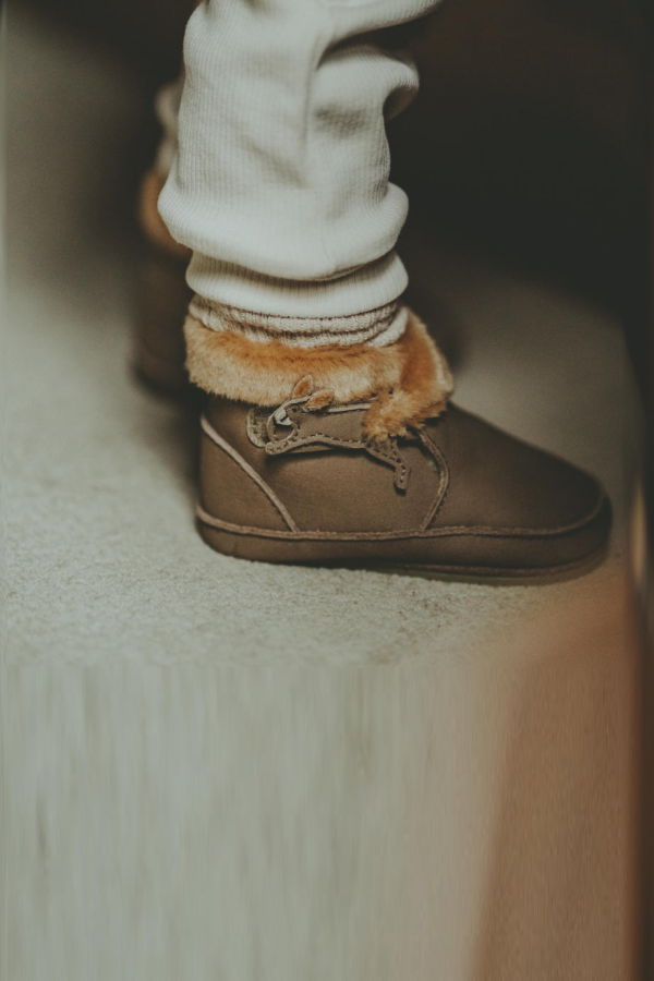 KIDS Donsje Twisi Shoes Squirrel Baby Boots - Truffle Nubuck