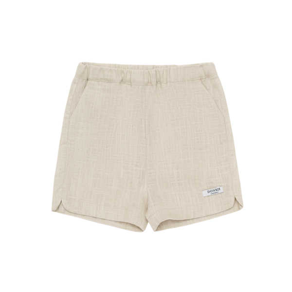 Donsje Wavel Linen Shorts - Sand Beige