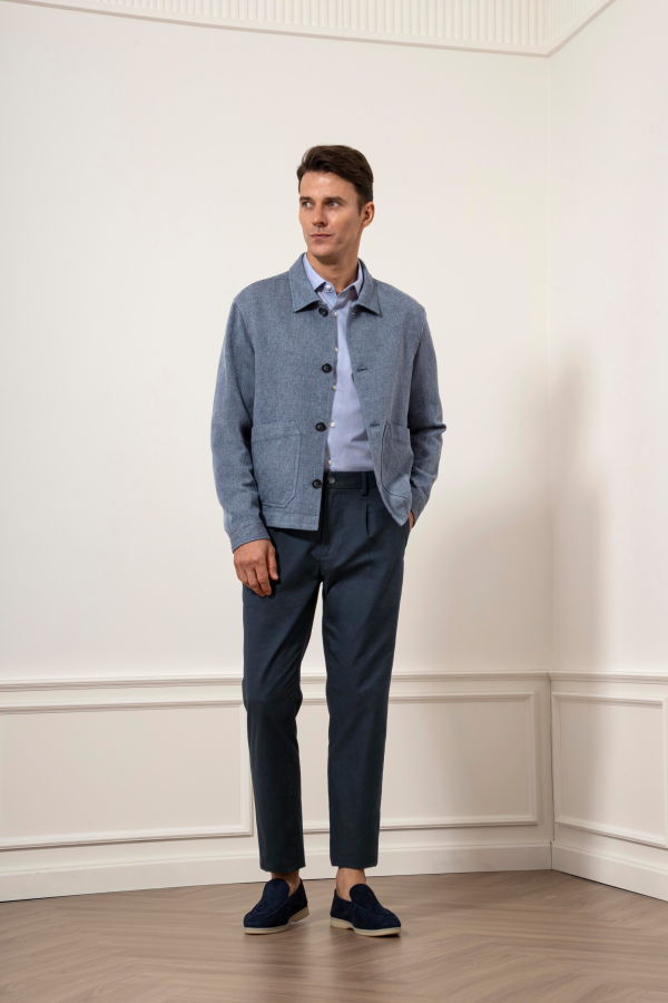 O.N.S Hawthorn Hopsack Summer Jacket - Iron Blue