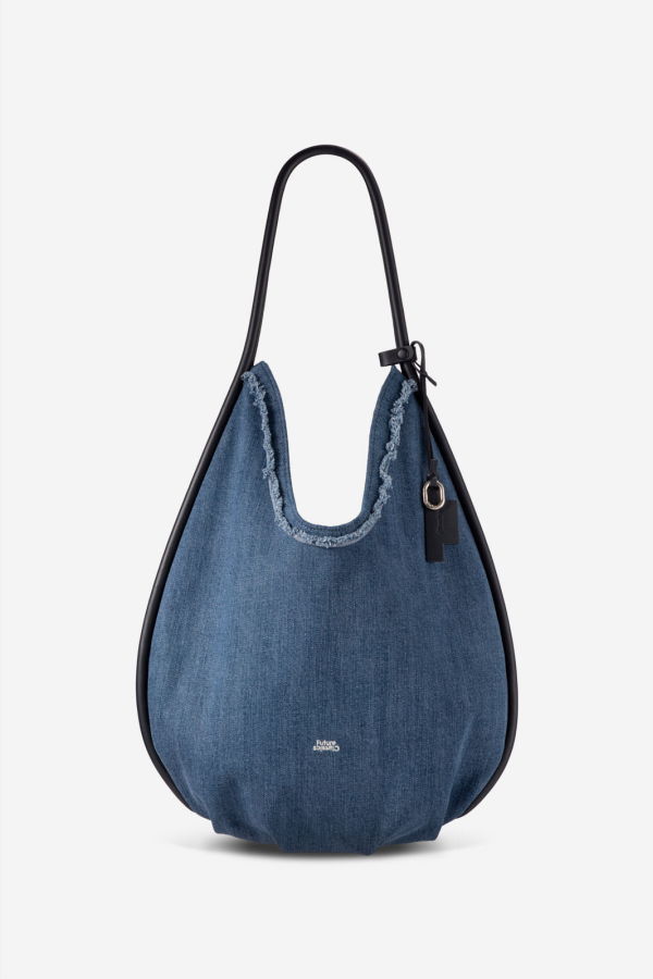 Future Classics Large Teardrop Denim Hobo Bag - Mid Indigo