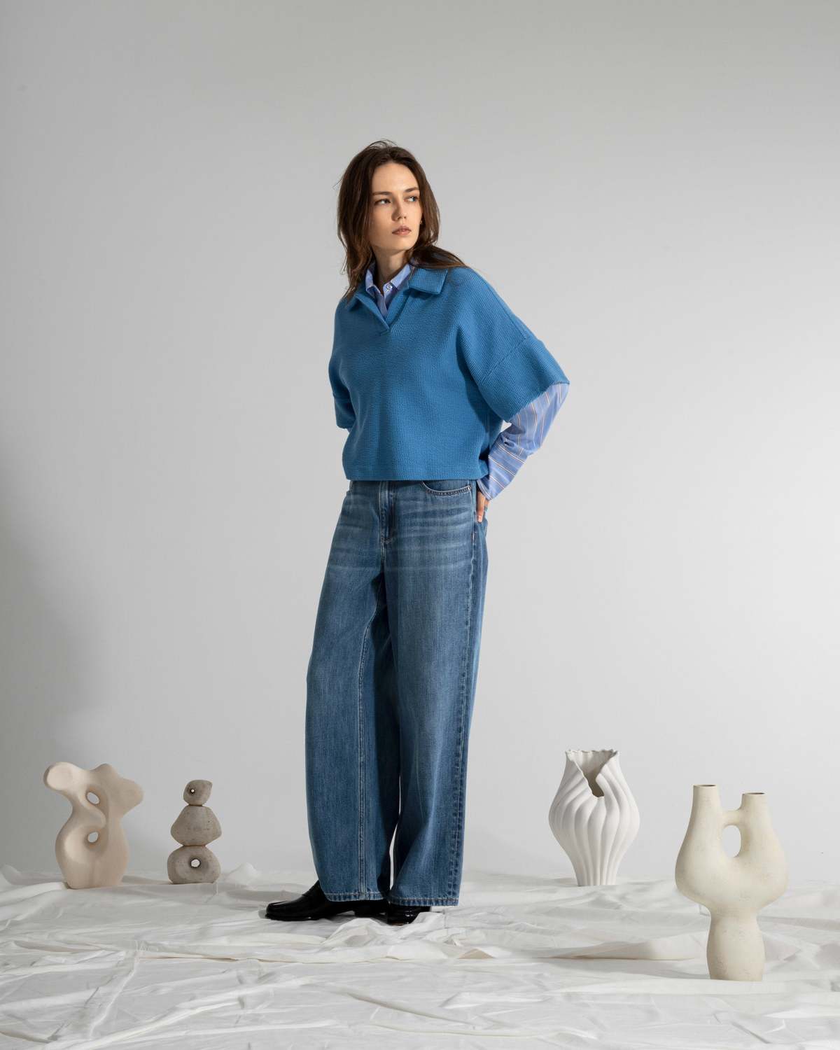 Future Classics Loose Fit Jeans - Mid Indigo - Image 3 of 5