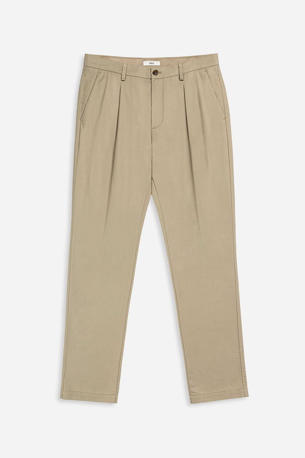 O.N.S Niles Slub Cotton Trousers - Khaki