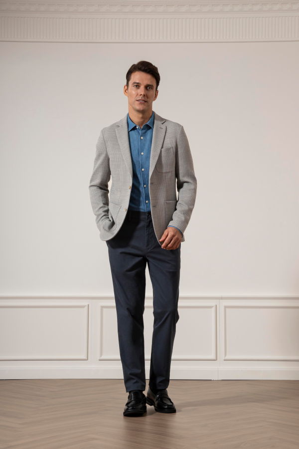 O.N.S Perry Mesh Weaving Blazer - Lt Grey