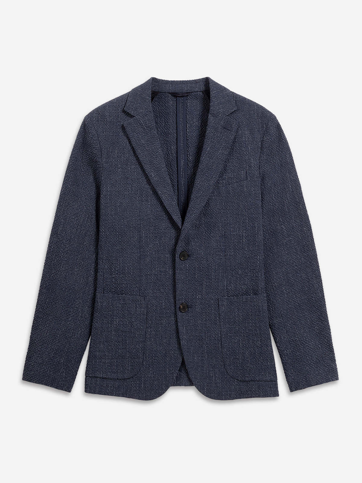 O.N.S Perry Seersucker Check Blazer - Dk Navy - Image 1 of 6