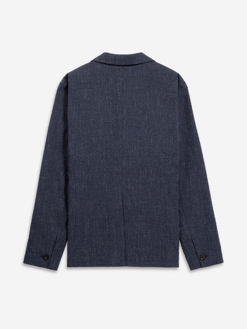 O.N.S Perry Seersucker Check Blazer - Dk Navy