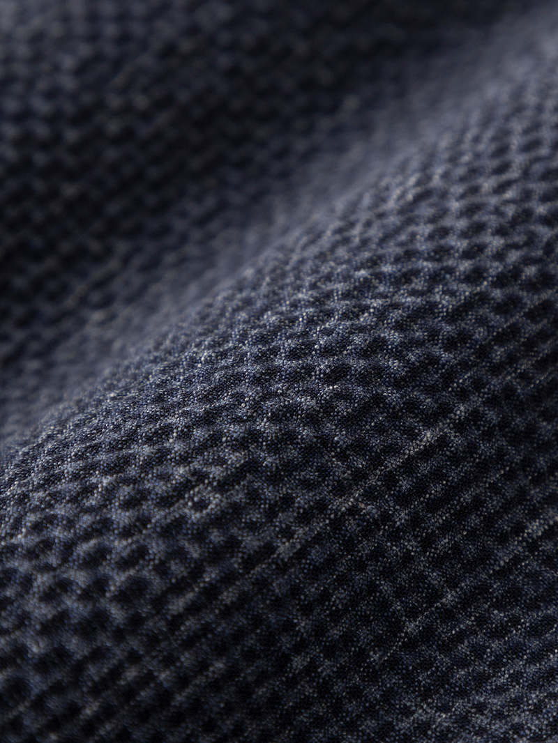 O.N.S Perry Seersucker Check Blazer - Dk Navy