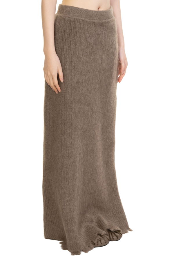 swaying/knit Tassel Trimmed Yak Wool Long Skirt