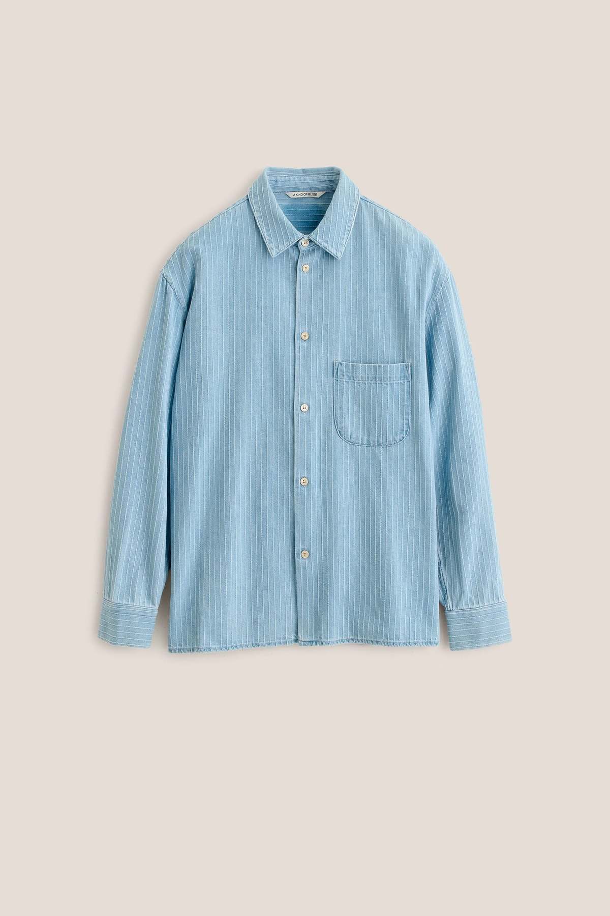 A Kind of Guise Gusto Shirt - Distressed Stripe Denim - Image 7 of 7