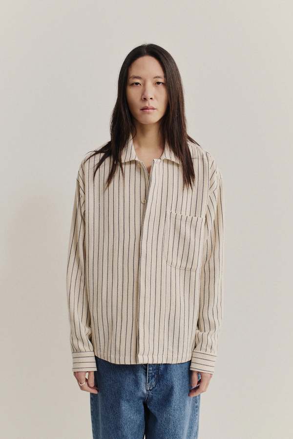 A Kind of Guise Rumba Shirt Blue Panama Stripe