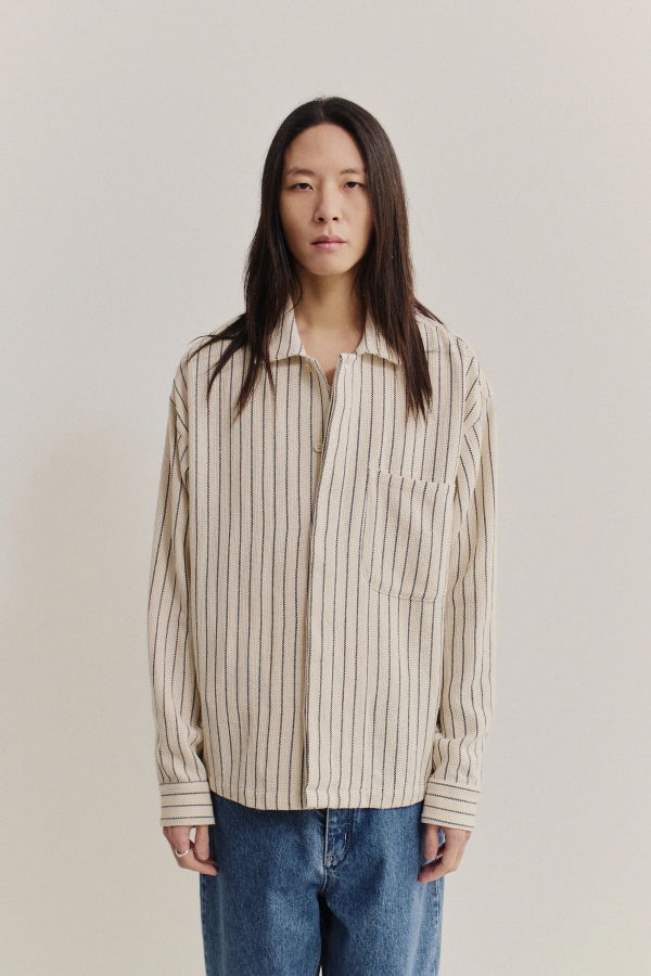 A Kind of Guise Rumba Shirt Blue Panama Stripe