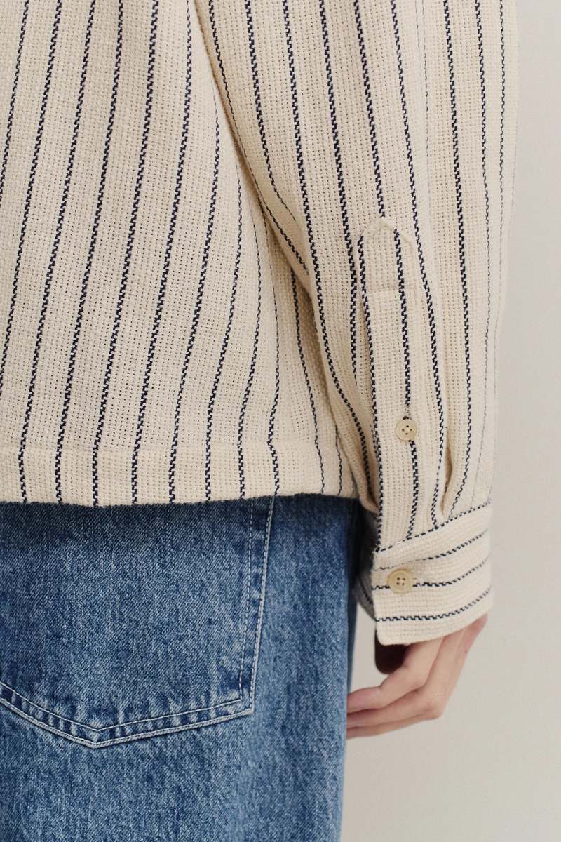 A Kind of Guise Rumba Shirt Blue Panama Stripe