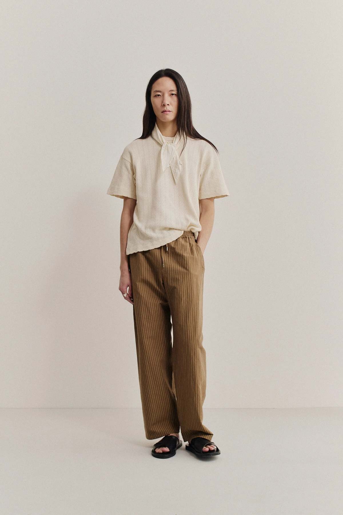 A Kind of Guise Samurai Trousers - Earth Stripe - Image 1 of 7