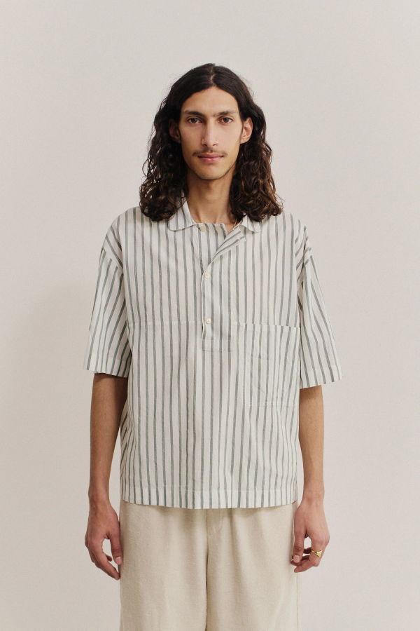 A Kind of Guise Taita Shirt Aloe Stripe