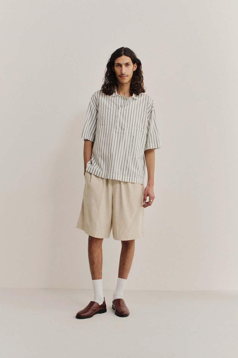 A Kind of Guise Taita Shirt Aloe Stripe
