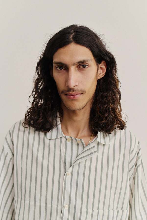 A Kind of Guise Taita Shirt Aloe Stripe