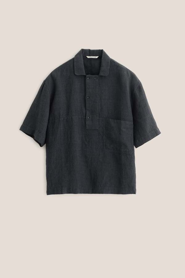 A Kind of Guise Taita Shirt Coal Linen Shirt