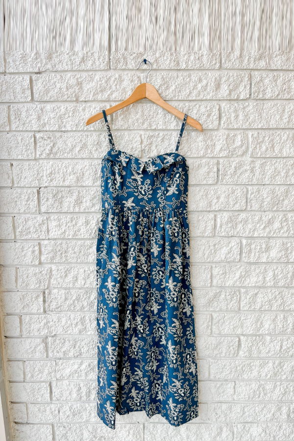 The Great. The Verse Dress - Indigo Bandana