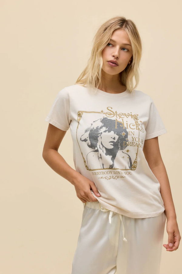 Daydreamer Stevie Nicks In Your Dreams Encore Tee - Dirty White