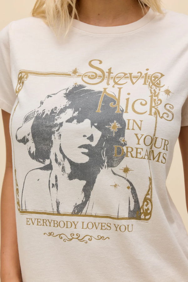 Daydreamer Stevie Nicks In Your Dreams Encore Tee - Dirty White