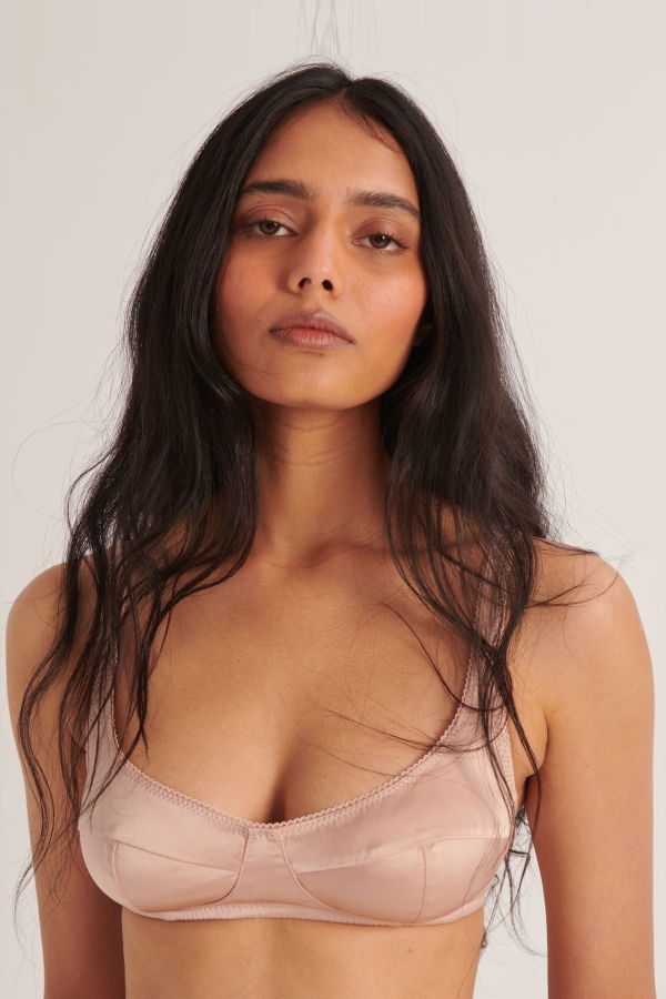 Araks Penelope Silk Wireless Bralette - Bare