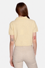 The Tile Club Farrah Short Sleeve Polo - Pale Yellow - Thumbnail 2