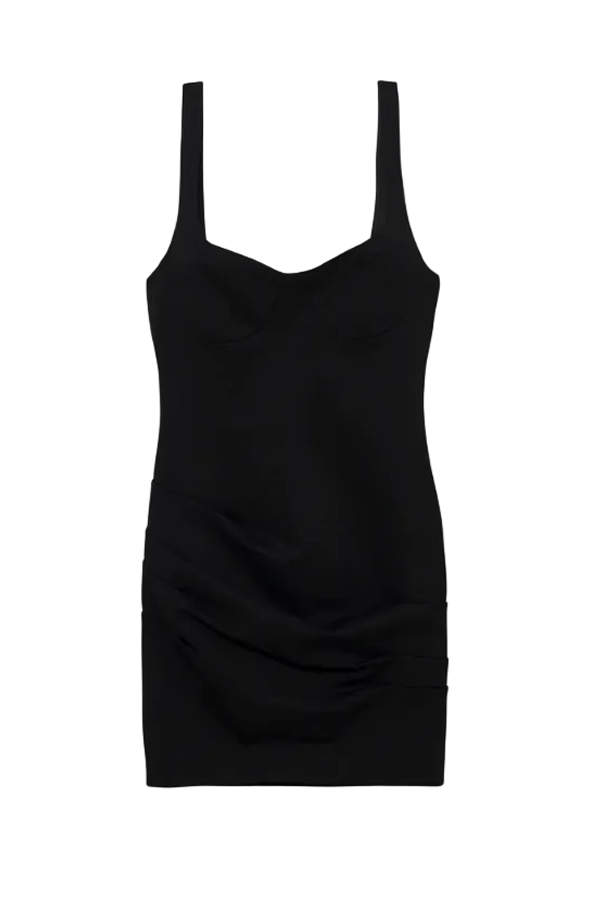 Jonathan Simkhai Lindy Sculpted Scuba Mini Dress - Black