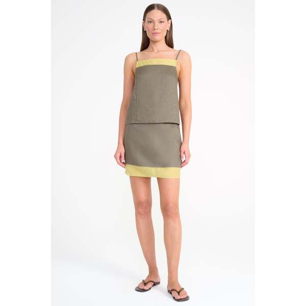 Staud Maisie Linen Top - Palo Verde