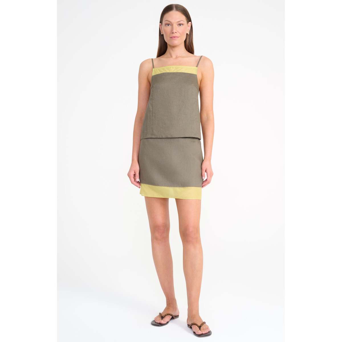 Staud Maisie Linen Top - Palo Verde - Image 1 of 3