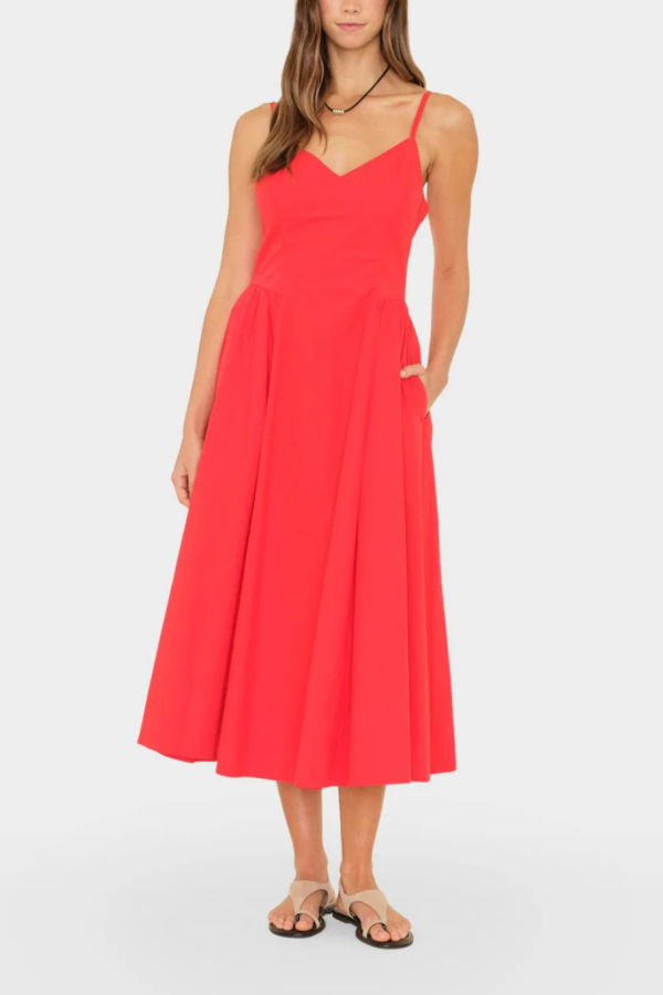 Xirena Bardot Dress - Red Flash