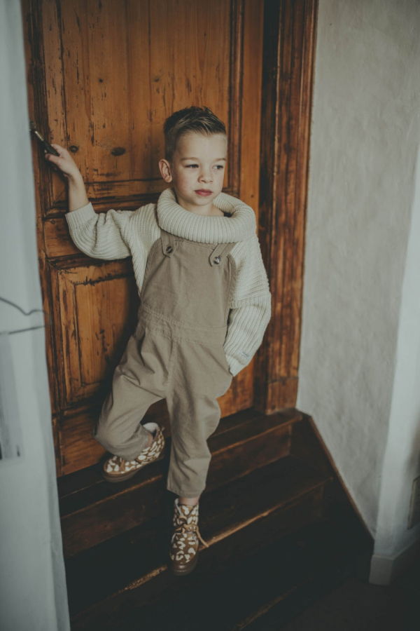 KIDS Donsje Archie Boots - Brown Spotted Cow Hair