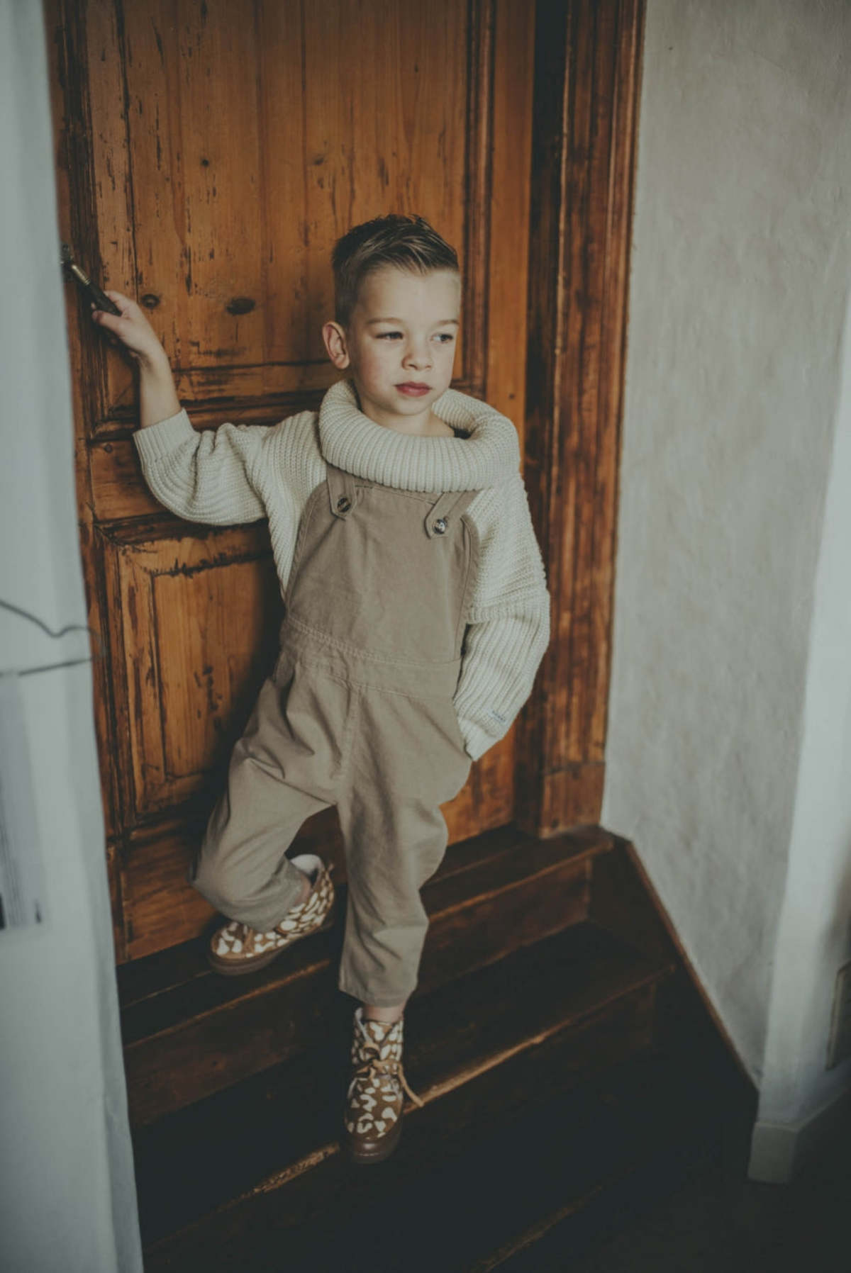 KIDS Donsje Archie Boots - Brown Spotted Cow Hair - Image 2 of 6