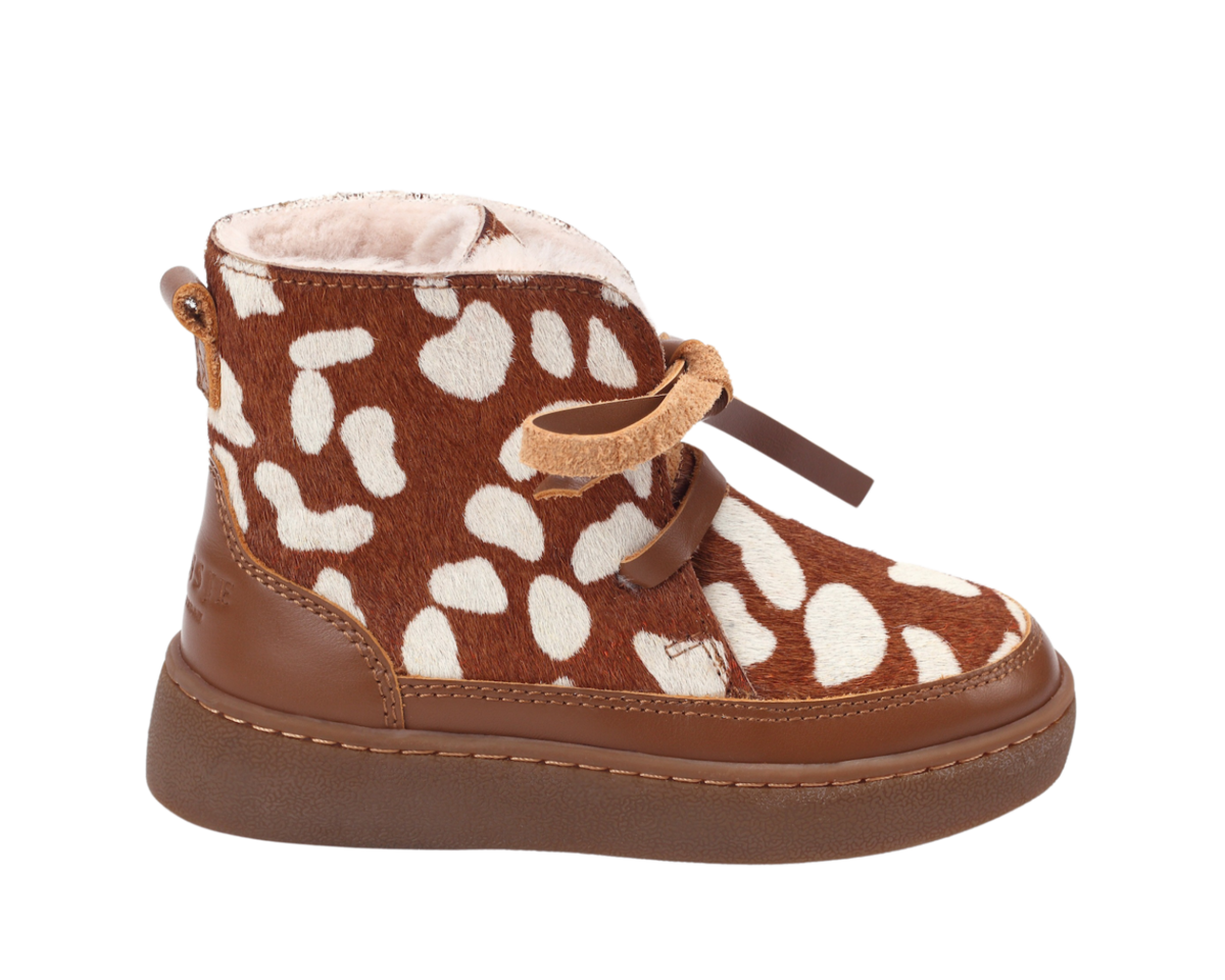 KIDS Donsje Archie Boots - Brown Spotted Cow Hair - Image 4 of 6