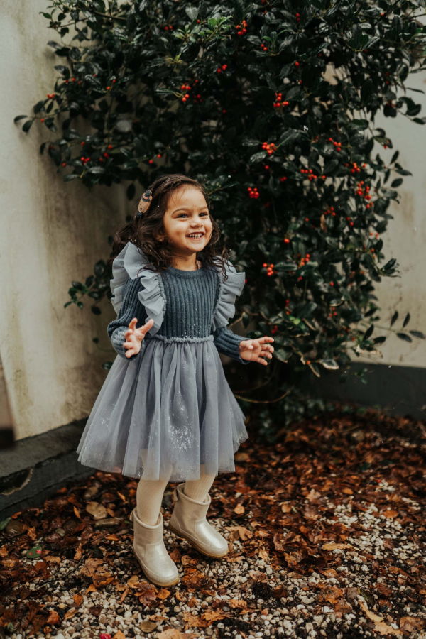 KIDS Donsje Billie Dress - Royal Blue Melange