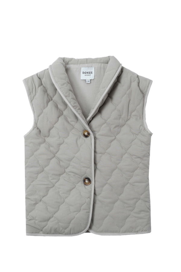KIDS Donsje Blom Gilet - Stone Grey