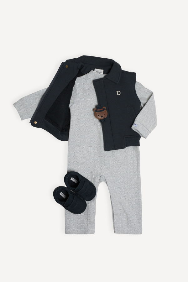 KIDS Donsje Bobian Jumpsuit - White Sand Melange