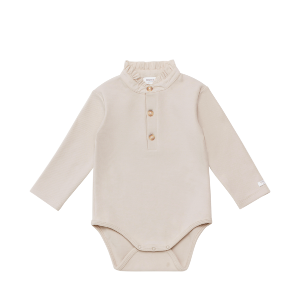 KIDS Donsje Bouches Bodysuit - Soft Sand KIDS Donsje Bouches Bodysuit - Soft Sand