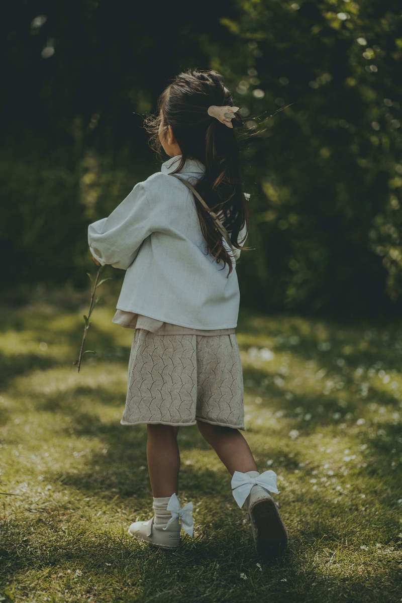 KIDS Donsje Canae Shorts - Lavender Brown Melange