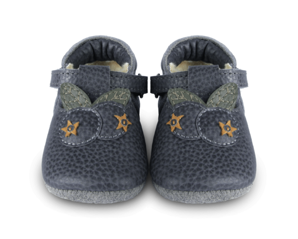 Kids Donsje Carlie Blueberry Baby Shoes - Petrol Grain Leather