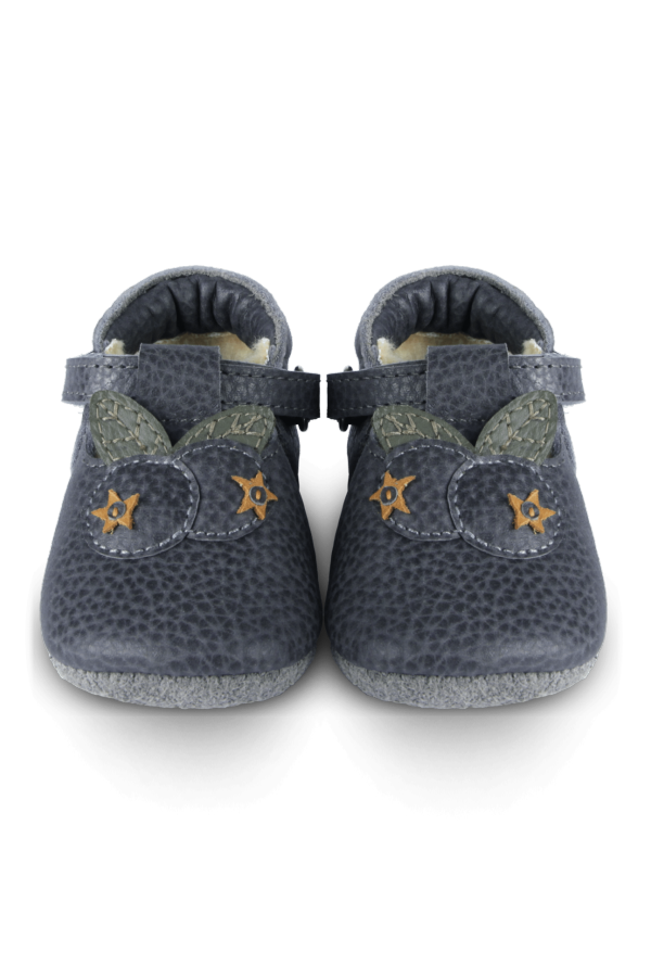 Kids Donsje Carlie Blueberry Baby Shoes - Petrol Grain Leather