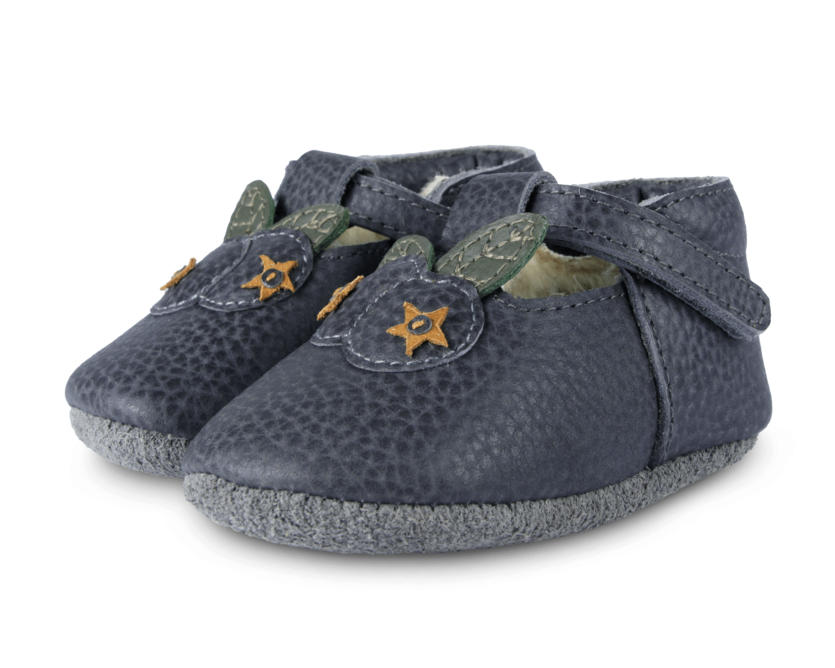 Kids Donsje Carlie Blueberry Baby Shoes - Petrol Grain Leather - Image 3 of 5