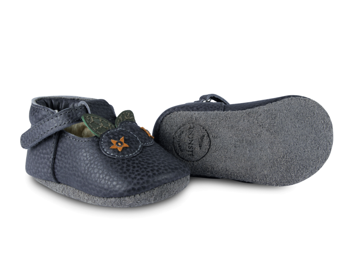 Kids Donsje Carlie Blueberry Baby Shoes - Petrol Grain Leather - Image 5 of 5