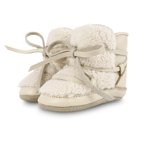 KIDS Donsje Cassi Booties - Cream Leather