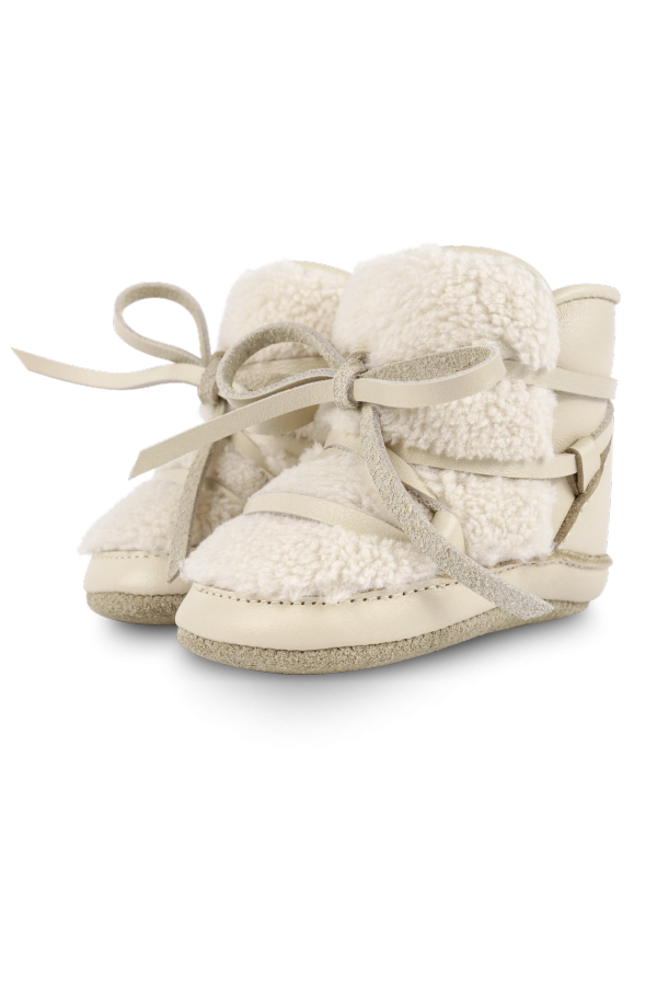 KIDS Donsje Cassi Booties - Cream Leather