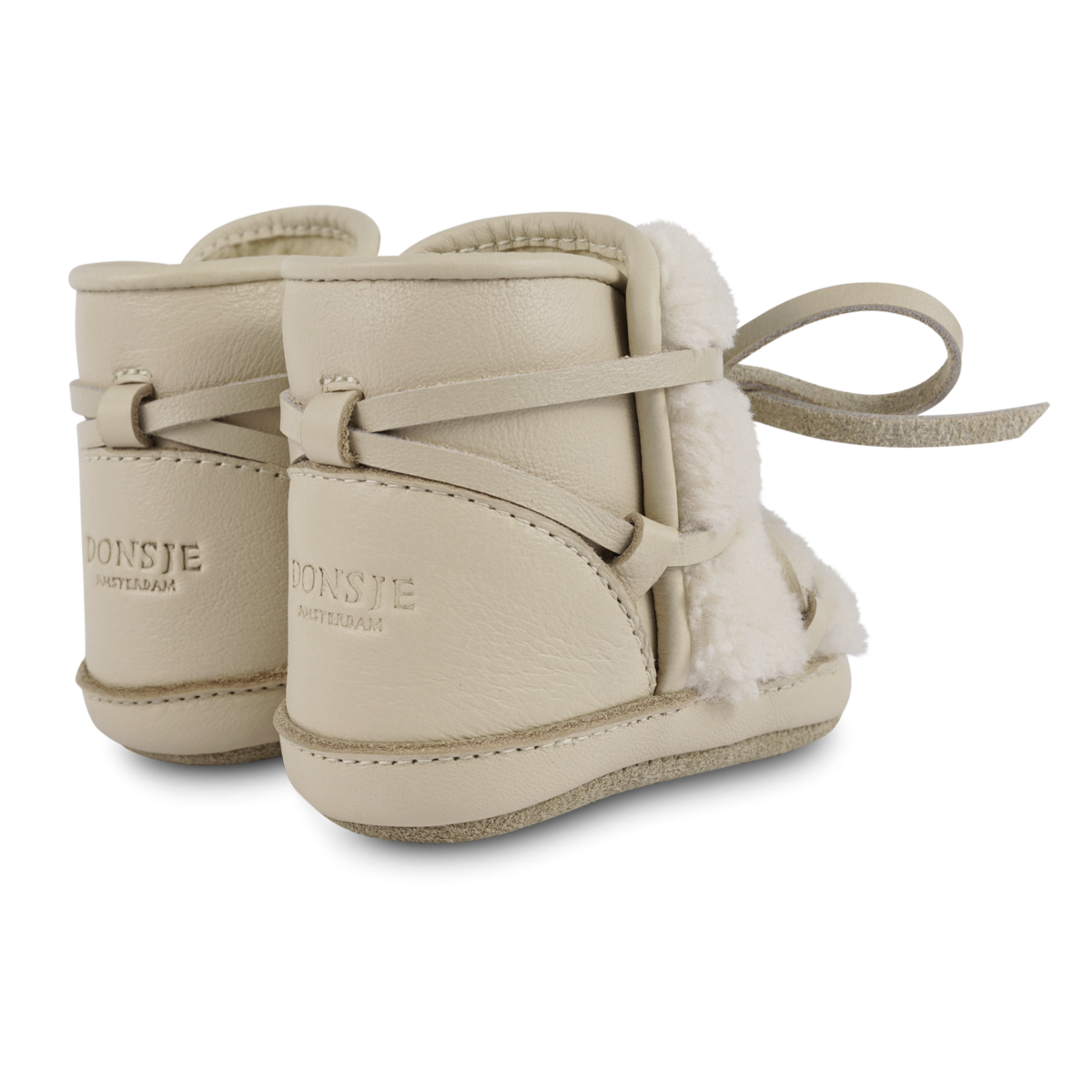 KIDS Donsje Cassi Booties - Cream Leather - Image 3 of 5