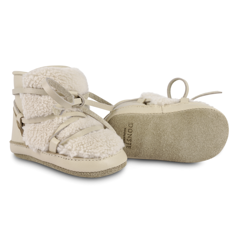 KIDS Donsje Cassi Booties - Cream Leather
