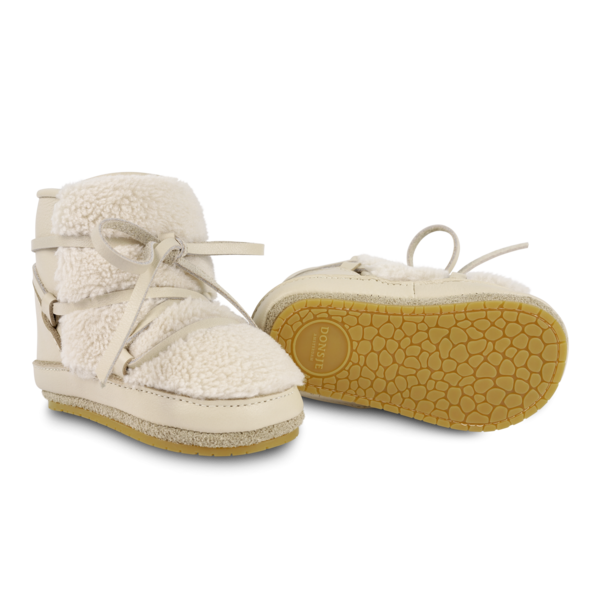 KIDS Donsje Cassi Booties - Cream Leather