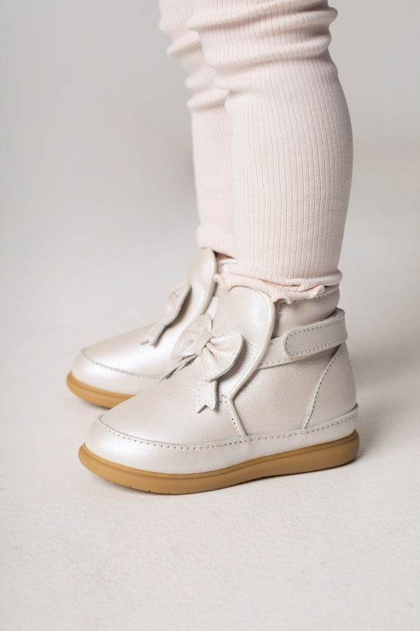 KIDS Donsje Cemilla Shoes Toddler Shoes - Off White Metallic Leather