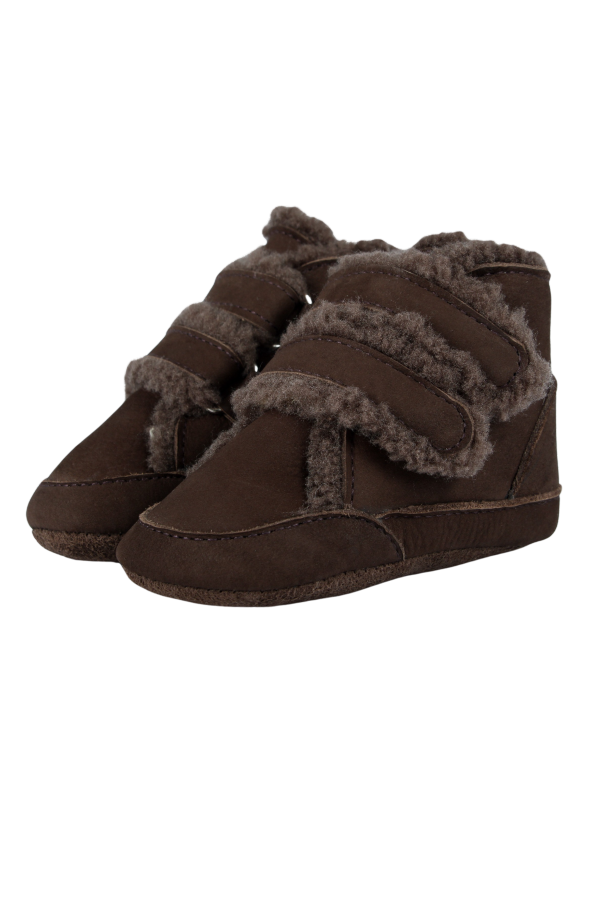 KIDS Donsje Clenny Baby Booties - Chocolate Nubuck