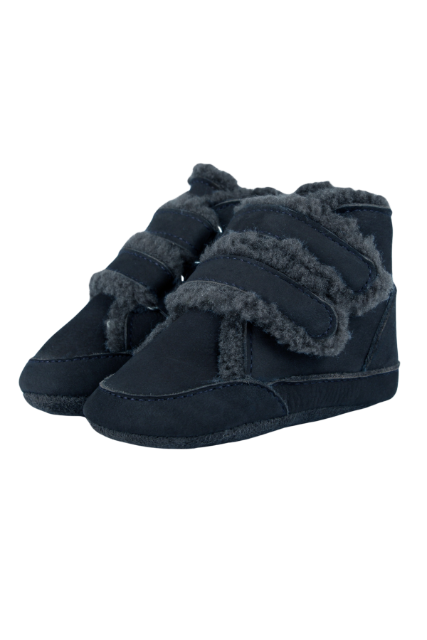 KIDS Donsje Clenny Baby Booties - Navy Nubuck
