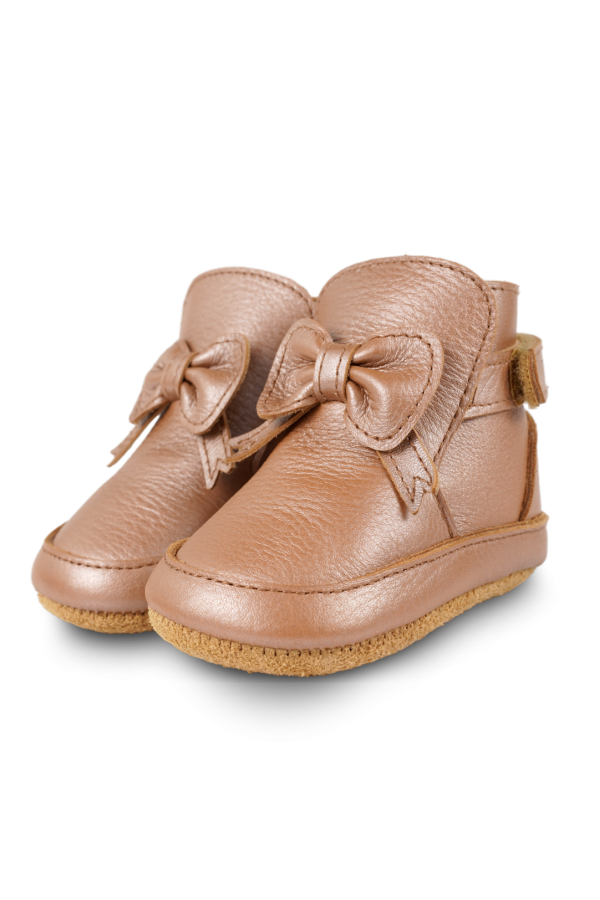Kids Donsje Cubow Booties - Clay Metallic Leather